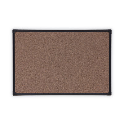 Universal® Tech Cork Board, 36 x 24, Brown Surface, Black Plastic Frame Flipcost Flipcost