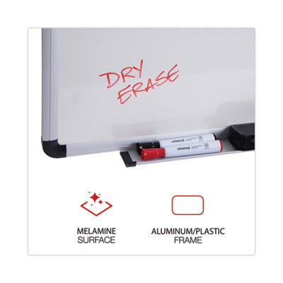 Universal® Modern Melamine Dry Erase Board with Aluminum Frame, 36 x 24, White Surface Flipcost Flipcost
