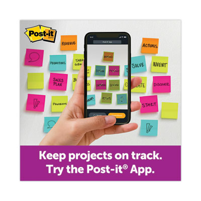Post-it® Notes Super Sticky Full Stick Notes, 3" x 3", Energy Boost Collection Colors, 25 Sheets/Pad, 16 Pads/Pack - Flipcost