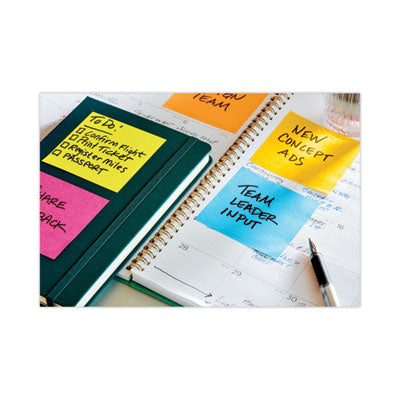 Post-it® Notes Super Sticky Full Stick Notes, 3" x 3", Energy Boost Collection Colors, 25 Sheets/Pad, 4 Pads/Pack - Flipcost