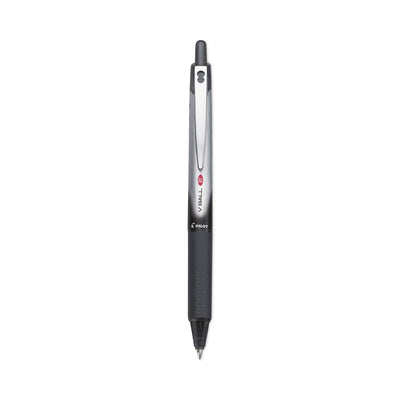 Pilot® VBall RT Liquid Ink Roller Ball Pen, Retractable, Fine 0.7 mm, Black Ink, Black/White Barrel - Flipcost