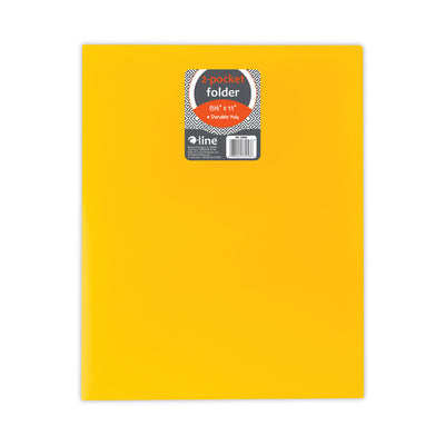 Two-Pocket Heavyweight Poly Portfolio Folder, 11 x 8.5, Yellow, 25/Box Flipcost Flipcost