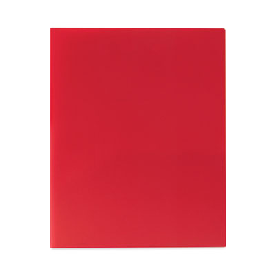 Two-Pocket Heavyweight Poly Portfolio Folder, 11 x 8.5, Red, 25/Box Flipcost Flipcost