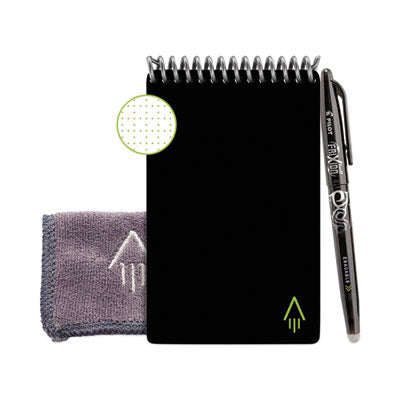 Mini Notepad, Black Cover, Dot Grid Rule, 3 x 5.5, White, 24 Sheets - Flipcost
