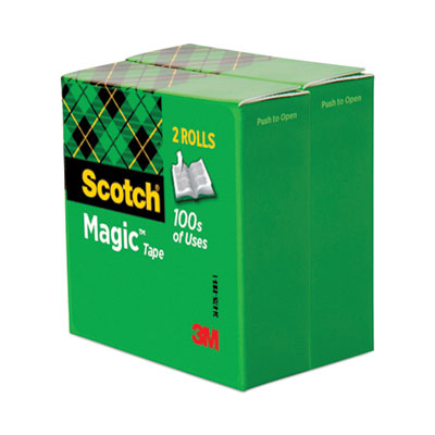 Scotch® Magic Tape Refill, 3" Core, 0.5" x 72 yds, Clear, 2/Pack - Flipcost