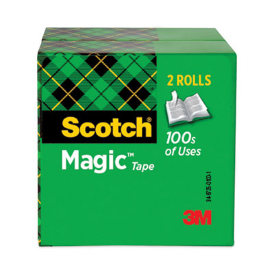Scotch® Magic Tape Refill, 3" Core, 0.5" x 72 yds, Clear, 2/Pack - Flipcost