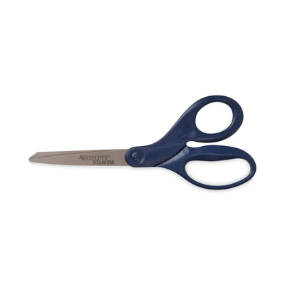 Titanium Bonded Scissors, 8" Long, 3.5" Cut Length, Navy Straight Handle Flipcost Flipcost