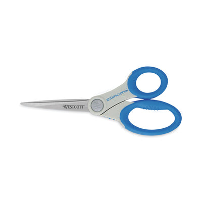 Scissors with Antimicrobial Protection, 8" Long, 3.5" Cut Length, Blue Straight Handle Flipcost Flipcost