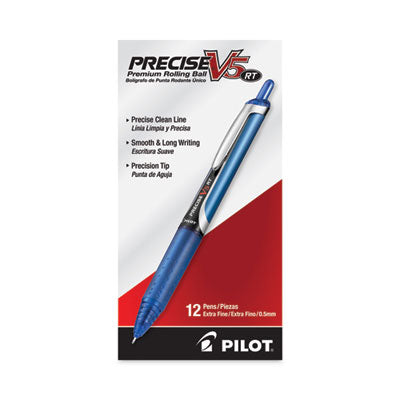 Pilot® Precise V5RT Roller Ball Pen, Retractable, Extra-Fine 0.5 mm, Blue Ink, Blue Barrel - Flipcost