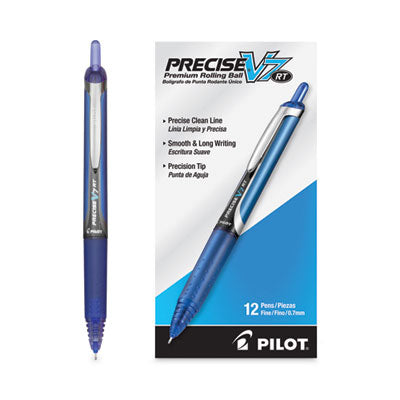 Pilot® Precise V7RT Roller Ball Pen, Retractable, Fine 0.7 mm, Blue Ink, Blue Barrel - Flipcost