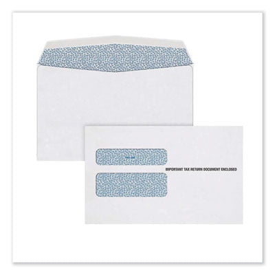 W-2 Gummed Seal Double-Window Envelopes, Commercial Flap, Gummed Closure, 5.63 x 9, White, 24/Pack Flipcost Flipcost
