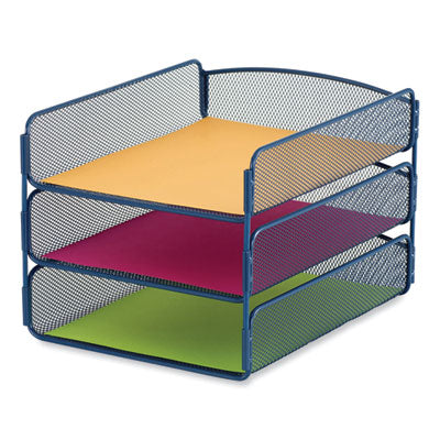 Onyx Triple Tray, 3 Sections, Letter Size Files, 9.25 x 11.75 x 8, Blue, Ships in 1-3 Business Days Flipcost Flipcost