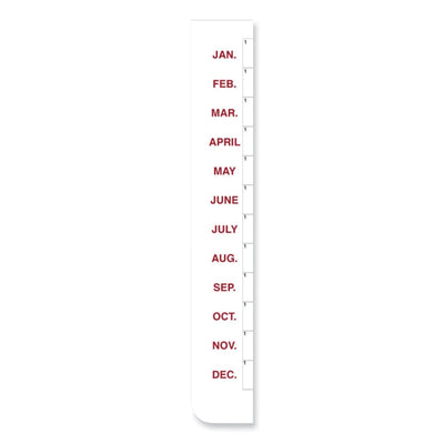 12 Month Whiteboard Calendar with Radius Corners, 36 x 24, White/Red/Black Surface Flipcost Flipcost