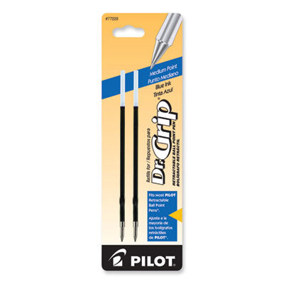 Pilot® Refill for Dr. Grip, Easytouch, The Better, B2P and Rex Grip BeGreen Ballpoint Pens, Medium Conical Tip, Blue Ink, 2/Pack - Flipcost