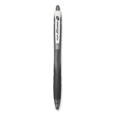 Pilot® RexGrip BeGreen Ballpoint Pen, Retractable, Medium 1 mm, Black Ink, Smoke/Black Barrel, Dozen - Flipcost