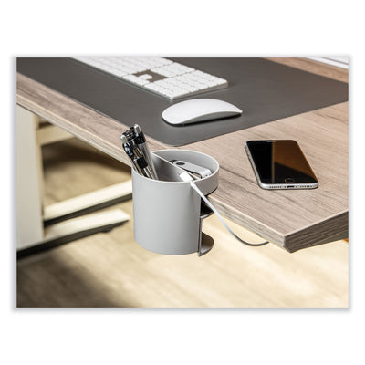 Standing Desk Small Desk Organizer, Two Sections, 3.85 x 3.85 x 3.54, Gray Flipcost Flipcost