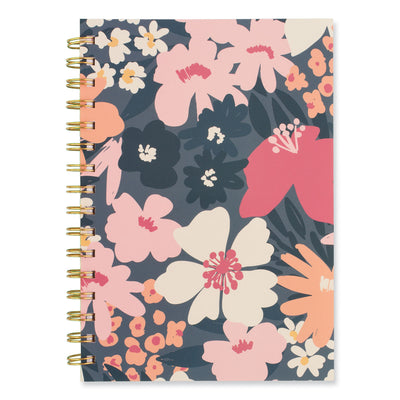 Thicket Weekly/Monthly Planner, Floral Artwork, 8.5 x 6.38, Gray/Rose/Peach Cover, 12-Month (Jan to Dec): 2024 Flipcost Flipcost