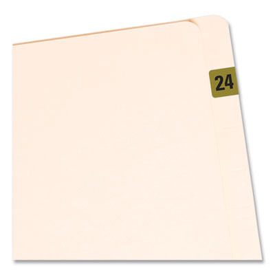 Yearly End Tab File Folder Labels, 2024, Gold, 500/Roll Flipcost Flipcost