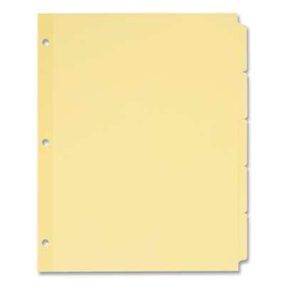 Write and Erase Plain-Tab Paper Dividers, 5-Tab, 11 x 8.5, Buff, 36 Sets Flipcost Flipcost