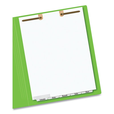 Write and Erase Tab Dividers for Classification Folders, Narrow Bottom Tab, 5-Tab, 11 x 8.5, 1 Set Flipcost Flipcost