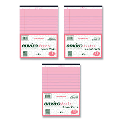 Enviroshades Legal Notepads, 50 Pink 8.5 x 11.75 Sheets, 72 Notepads/Carton, Ships in 4-6 Business Days Flipcost Flipcost