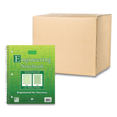 Wirebound Engineering Notebook, 20 lb Paper Stock, Green Cover, 80-Green 11 x 8.5 Sheets, 24/CT, Ships in 4-6 Business Days - Flipcost