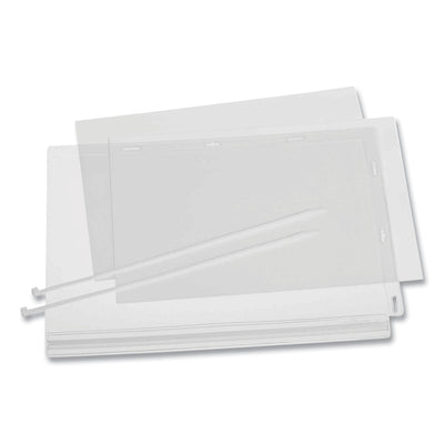 Water Resistant Sign Holder Pockets with Cable Ties, 8.5 x 11, Clear Frame, 5/Pack Flipcost Flipcost