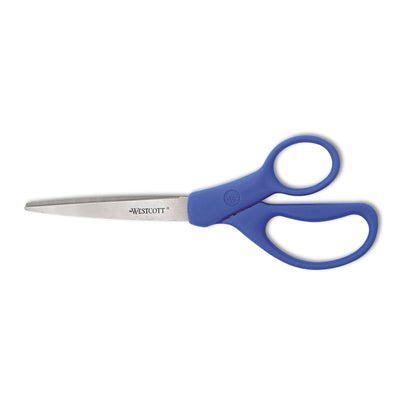 Preferred Line Stainless Steel Scissors, 8" Long, 3.5" Cut Length, Blue Straight Handle Flipcost Flipcost