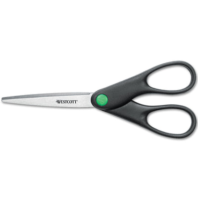 KleenEarth Scissors, Pointed Tip, 7" Long, 2.75" Cut Length, Black Straight Handle Flipcost Flipcost