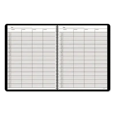AT-A-GLANCE Four-Person Group Undated Daily Appointment Book, 10.88 x 8.5, Black Cover, 12-Month (Jan to Dec): Undated Flipcost Flipcost