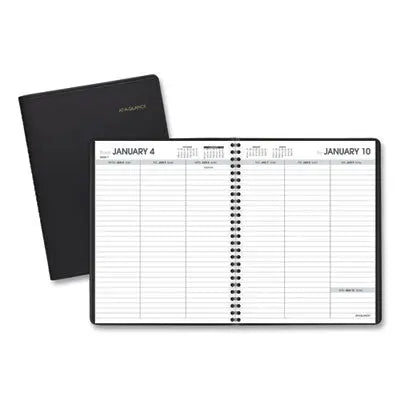 AT-A-GLANCE Weekly Planner Ruled for Open Scheduling, 8.75 x 6.75, Black Cover, 12-Month (Jan to Dec): 2024 Flipcost Flipcost
