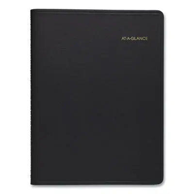 AT-A-GLANCE Weekly Planner Ruled for Open Scheduling, 8.75 x 6.75, Black Cover, 12-Month (Jan to Dec): 2024 Flipcost Flipcost