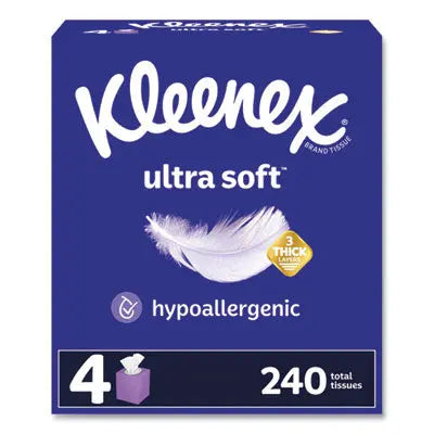 Kleenex® Ultra Soft Facial Tissue, 3-Ply, White, 60 Sheets/Box, 4 Boxes/Pack, 3 Packs/Carton Flipcost
