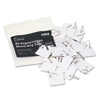 ICONEX Replacement Slotted Key Cabinet Tags, 1.63 x 1.5, White, 20/Pack Flipcost Flipcost