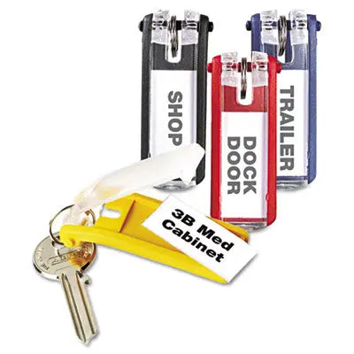DURABLE OFFICE PRODUCTS CORP. Key Tags for Locking Key Cabinets, Plastic, 1.13 x 2.75, Assorted, 24/Pack Flipcost Flipcost