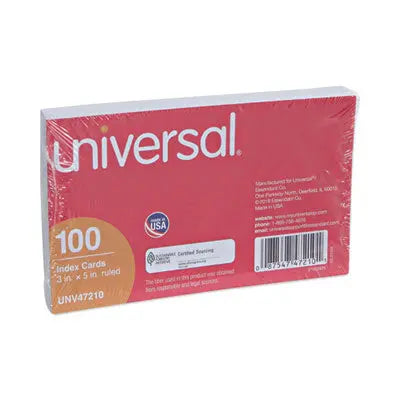 UNIVERSAL OFFICE PRODUCTS Ruled Index Cards, 3 x 5, White, 100/Pack Flipcost Flipcost