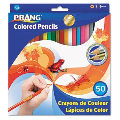 Prang® Colored Pencil Sets, 3.3 mm, 2B, Assorted Lead and Barrel Colors, 50/Pack Flipcost Flipcost