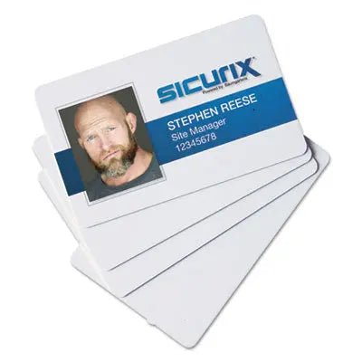 SICURIX® SICURIX Blank ID Card, 2 1/8 x 3 3/8, White, 100/Pack Flipcost Flipcost