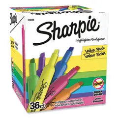 Sharpie® Tank Style Highlighters, Assorted Ink Colors, Chisel Tip, Assorted Barrel Colors, 36/Pack Flipcost Flipcost
