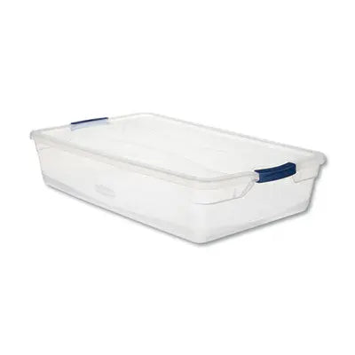 RUBBERMAID Clever Store Basic Latch-Lid Container, 41 qt, 17.75" x 29" x 6.13", Clear Flipcost