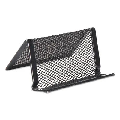 UNIVERSAL OFFICE PRODUCTS Mesh Metal Business Card Holder, Holds 50 2.25 x 4 Cards, 3.78 x 3.38 x 2.13, Black Flipcost Flipcost