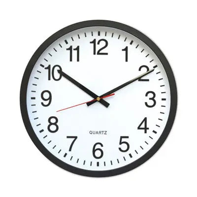 Universal® Classic Round Wall Clock, 12.63" Overall Diameter, Black Case, 1 AA (sold separately) Flipcost Flipcost