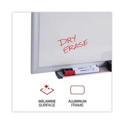 Universal® Deluxe Melamine Dry Erase Board, 24 x 18, Melamine White Surface, Silver Aluminum Frame Flipcost Flipcost