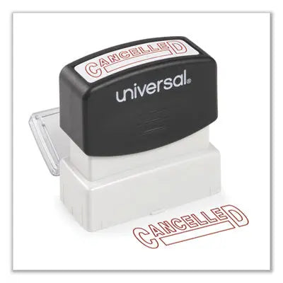 Universal® Message Stamp, CANCELLED, Pre-Inked One-Color, Red Flipcost Flipcost