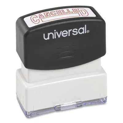 Universal® Message Stamp, CANCELLED, Pre-Inked One-Color, Red Flipcost Flipcost