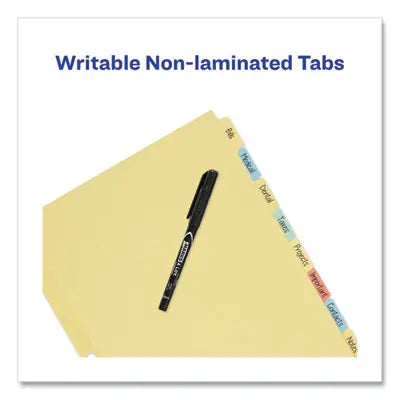 Write and Erase Plain-Tab Paper Dividers, 8-Tab, 11 x 8.5, Multicolor, 24 Sets Flipcost Flipcost