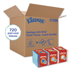 Kleenex® Boutique Anti-Viral Facial Tissue, 3-Ply, White, Pop-Up Box, 60 Sheets/Box, 3 Boxes/Pack, 4 Packs/Carton - Flipcost