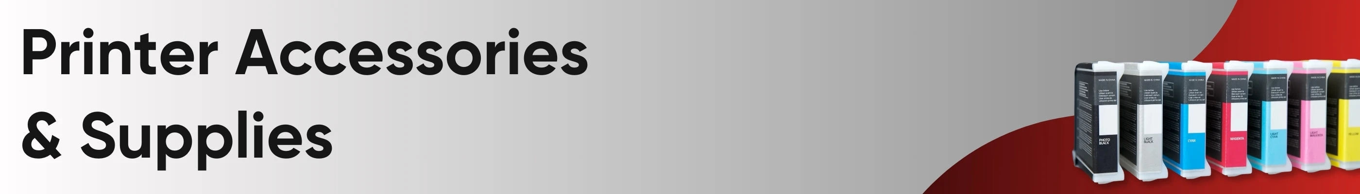 Collection of printer accessories and supplies including ink cartridges, toner, paper reams, and cables. Essential items for maintaining and optimizing printer performance in home or office settings. | Flipcost.com