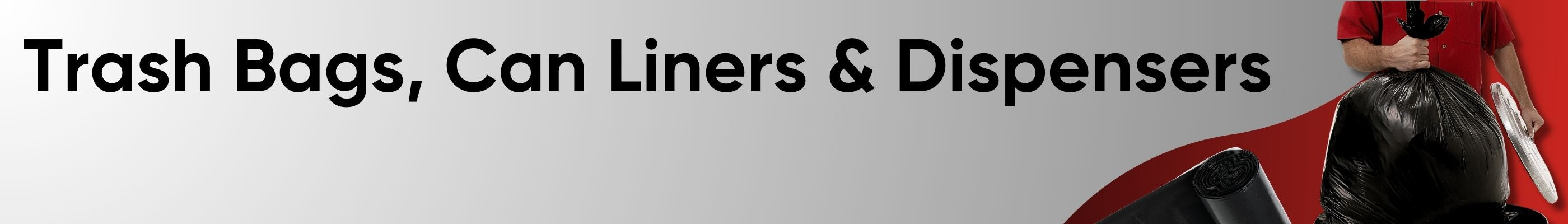 Assortment of trash bags, can liners, and dispensers including various sizes and strengths of bags, along with dispensers for easy access. Products designed for waste management and keeping trash cans clean and organized. | Flipcost.com