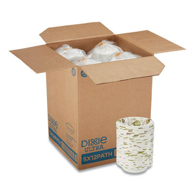 DIXIE FOOD SERVICE Pathways Heavyweight Paper Bowls, 12 oz, Green/Burgundy, 1,000/Carton - Flipcost